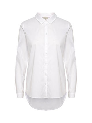 KAFFE Scarlet Long Sleeve Shirt, White at John Lewis & Partners