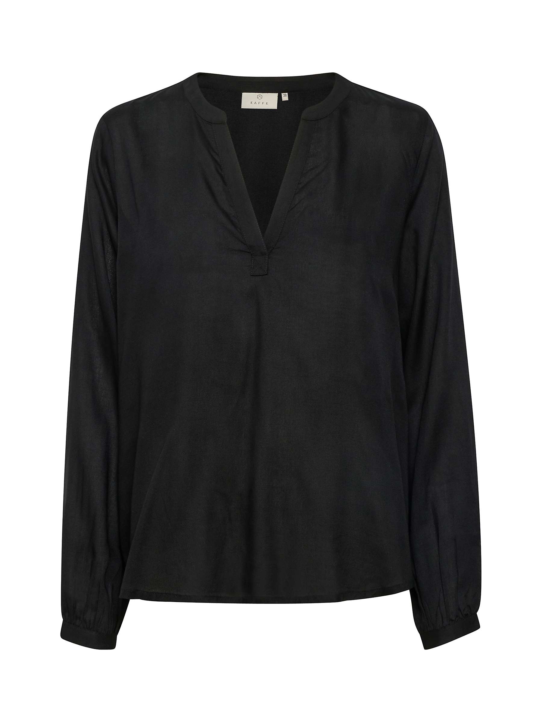 Buy KAFFE Calinda Long Sleeve Blouse, Black Online at johnlewis.com