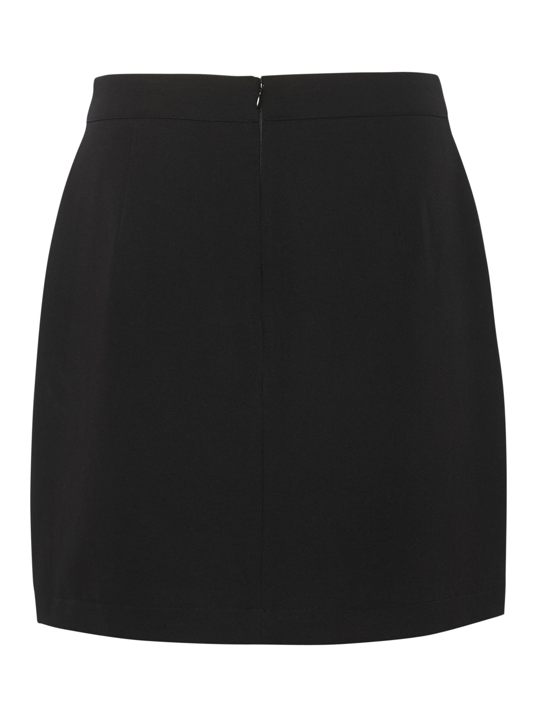 KAFFE Sakura High Waisted Mini Skirt, Black at John Lewis & Partners