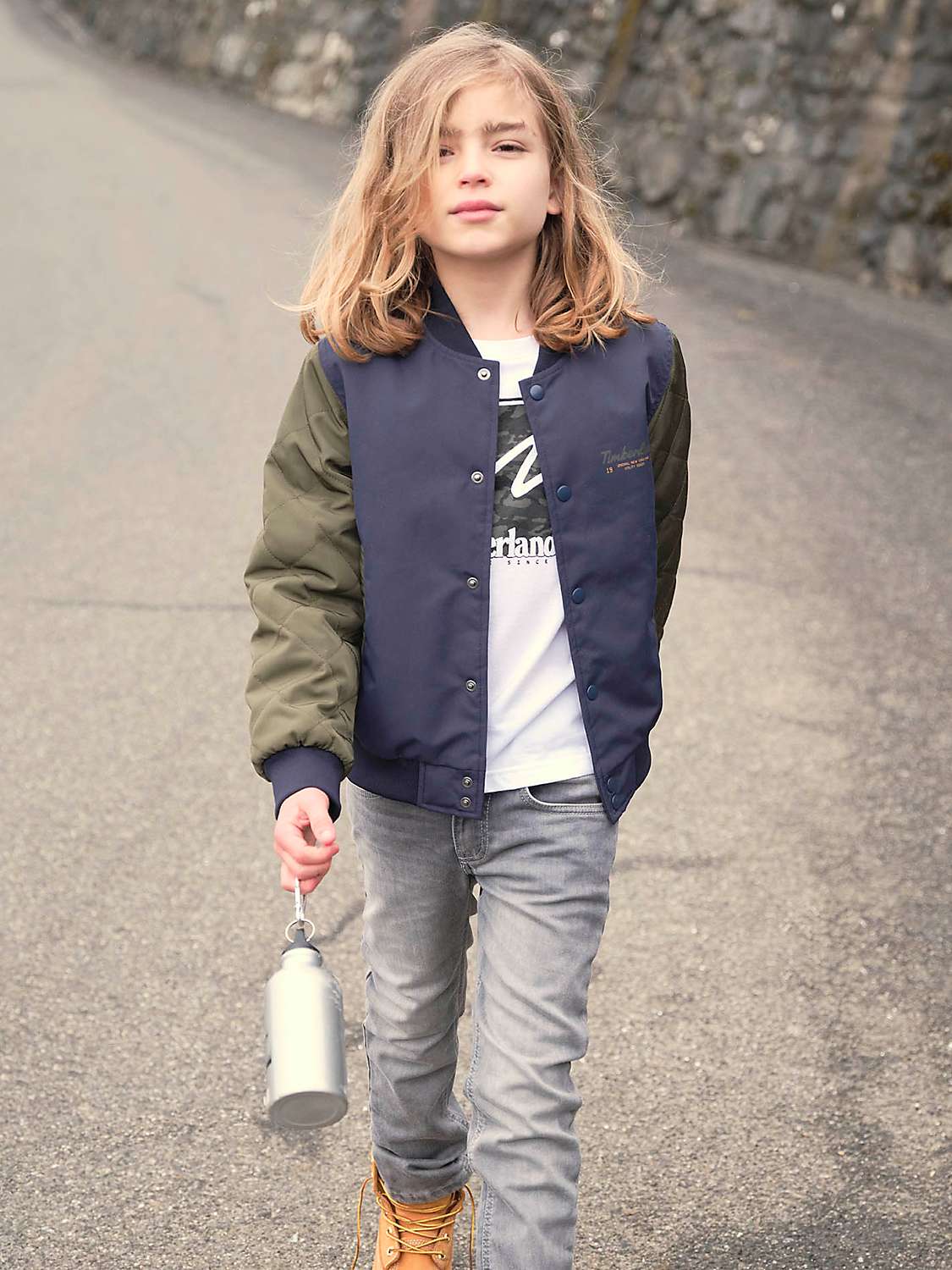 Buy Timberland Kids' Slim Fit Denim Jeans, Grey Online at johnlewis.com