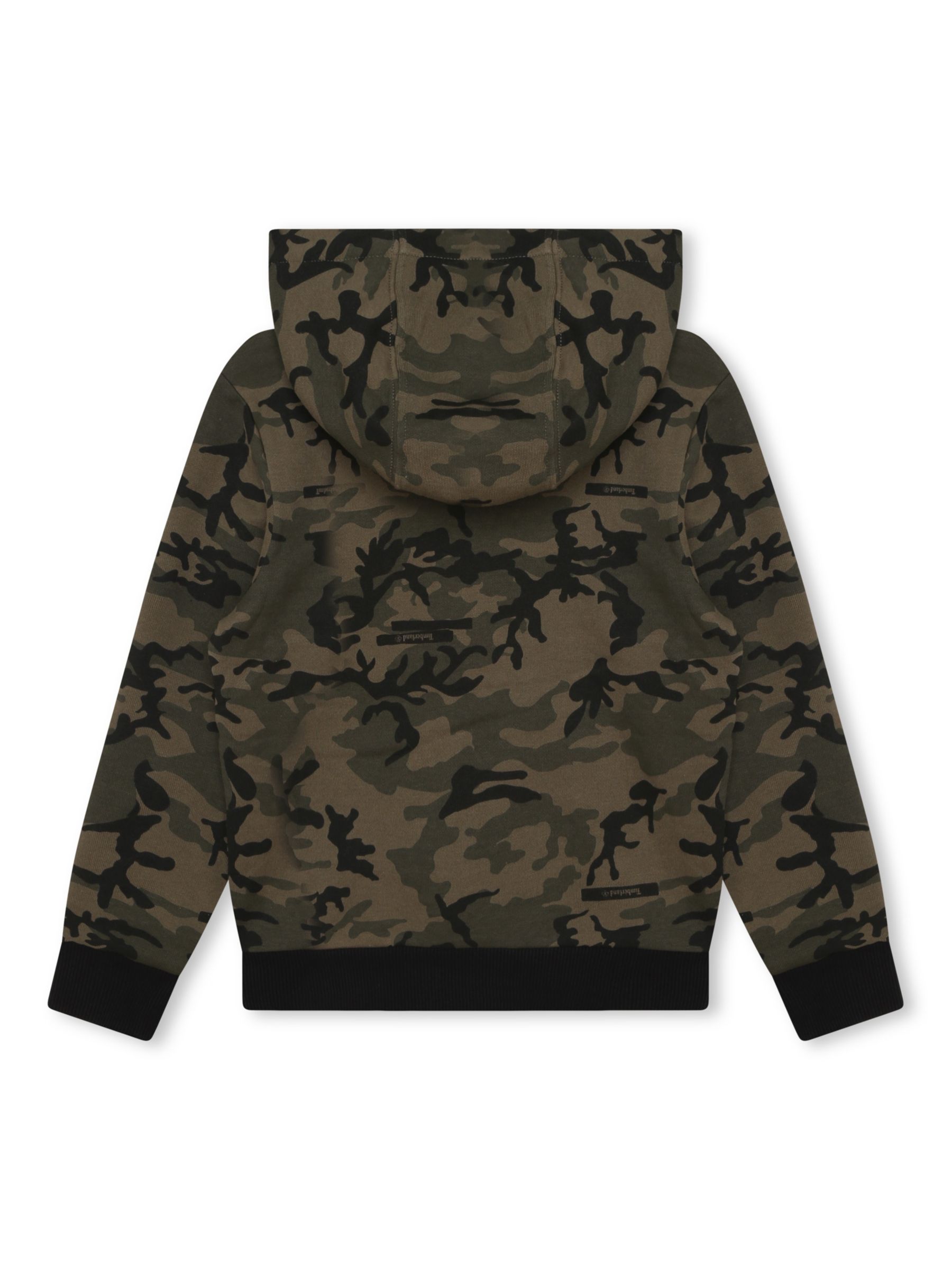 Buy Timberland Kids' Camouflage Logo Zip Through Hoodie, Green Khaki Online at johnlewis.com