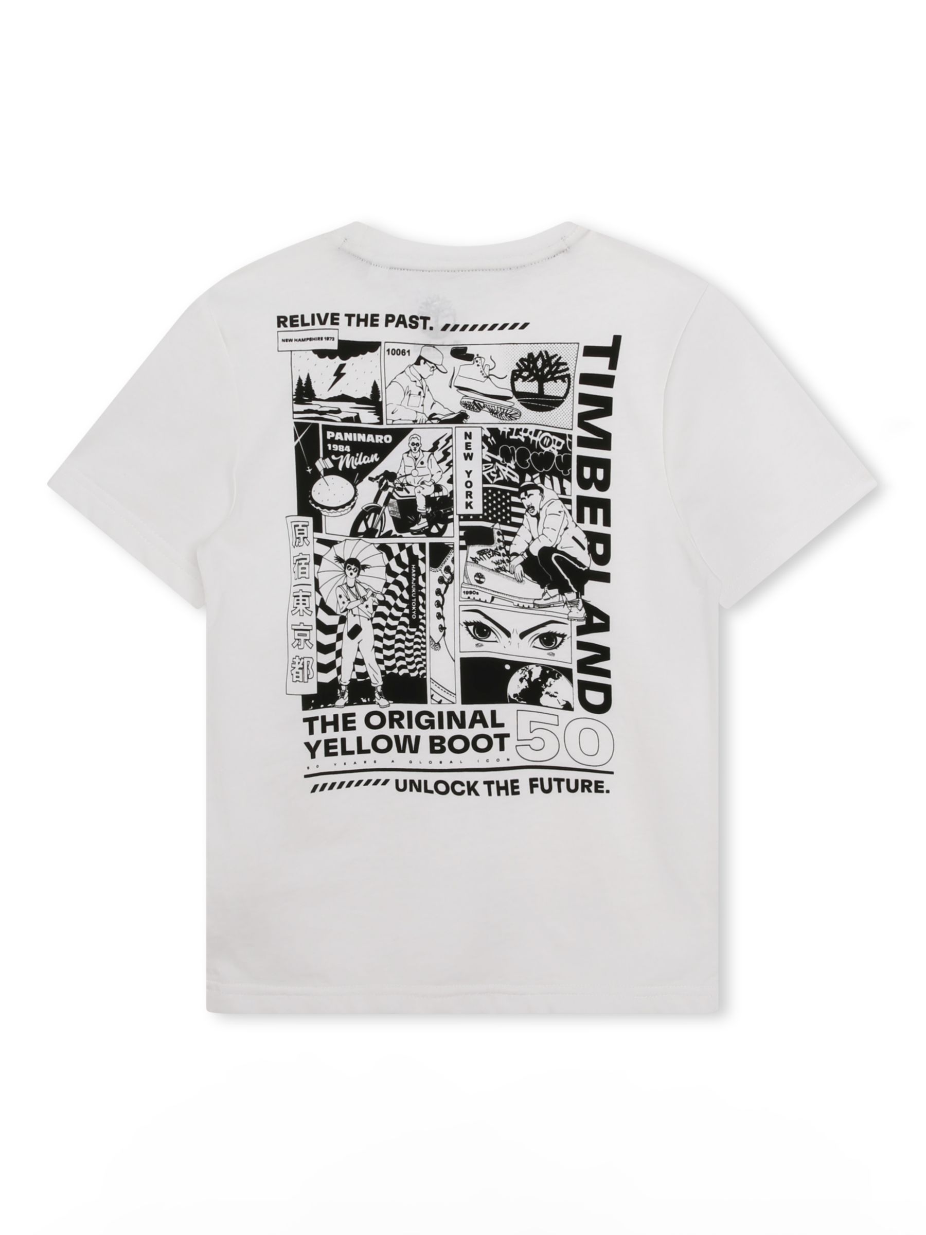 Buy Timberland Kids' Logo Graphic Organic Cotton T-Shirt, White Online at johnlewis.com
