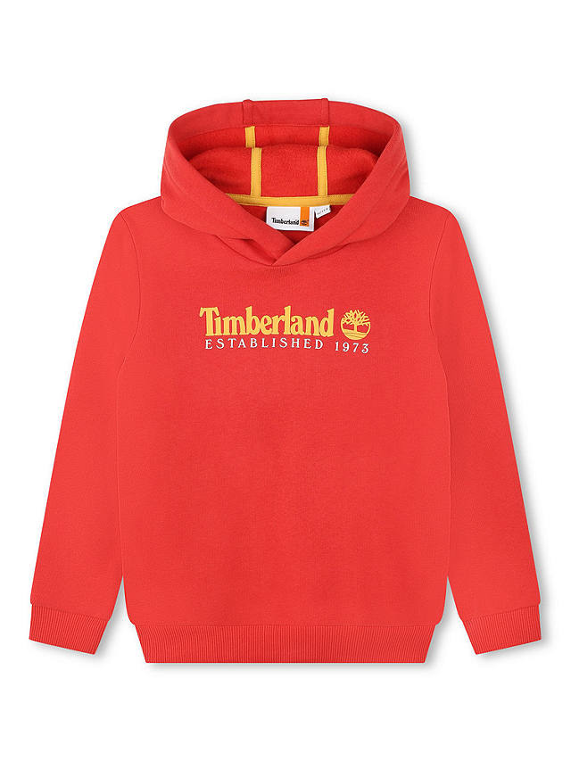 Timberland Kids' Logo Front Hoodie, Red