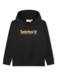 Timberland Kids' Logo Front Hoodie, Black