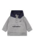 Timberland Baby Logo Contrast Hooded Sweatshirt, Light Grey