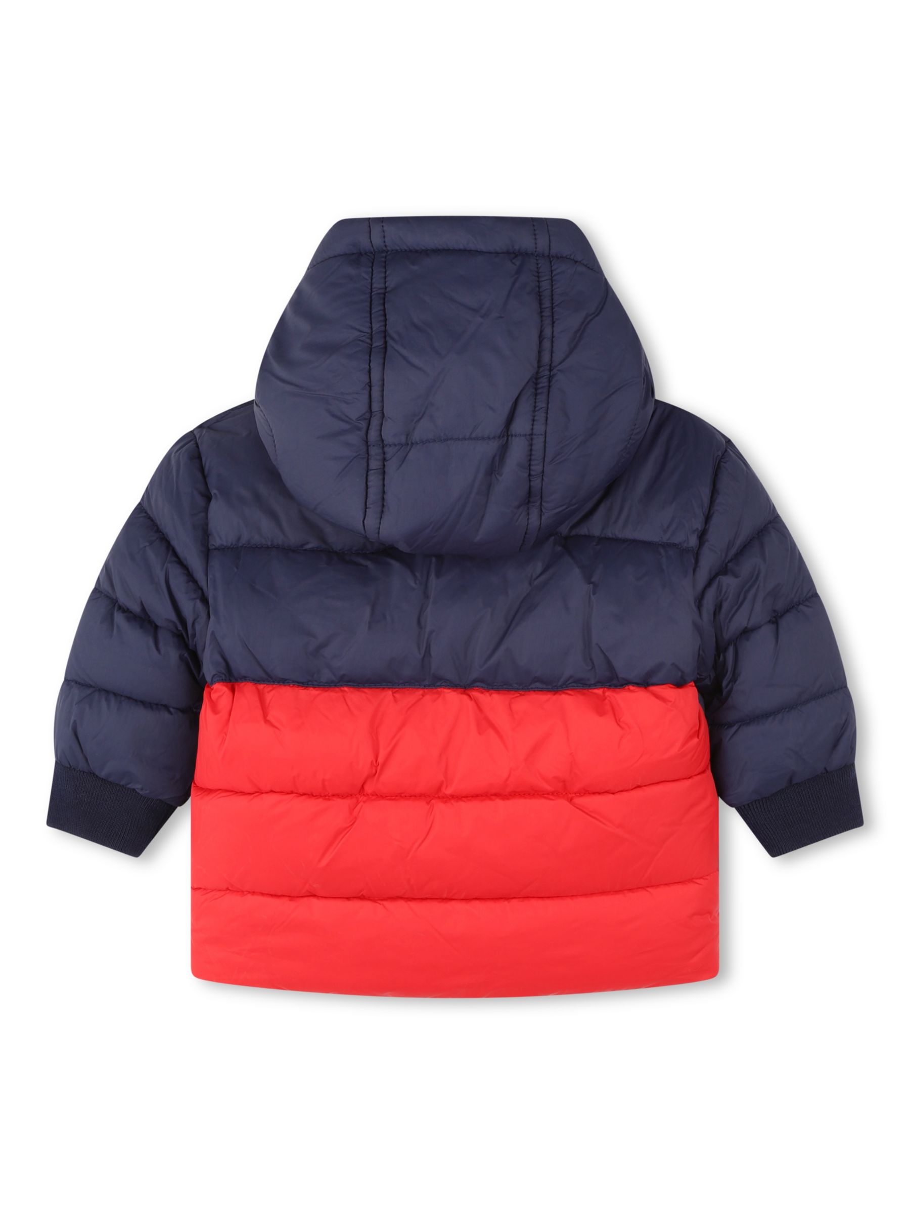 Buy Timberland Baby Logo Hooded Puffer Jacket, Navy/Red Online at johnlewis.com