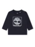 Timberland Baby Logo Graphic Long Sleeve T-Shirt, Dark Blue