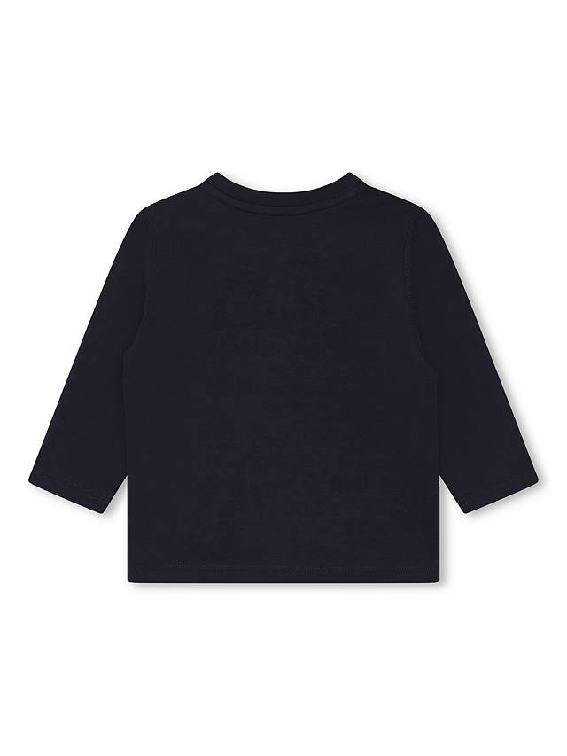 Timberland Baby Logo Graphic Long Sleeve T-Shirt, Dark Blue