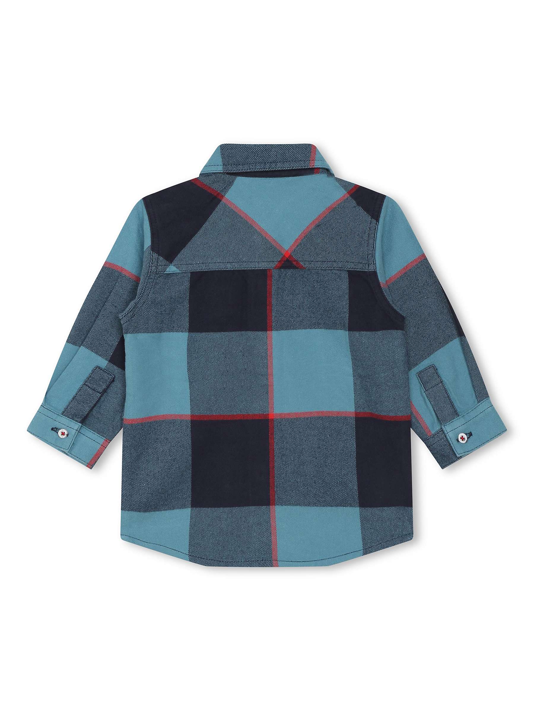 Buy Timberland Baby Logo Check Long Sleeve Shirt, Dark Blue Online at johnlewis.com