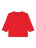 Timberland Baby Logo Graphic Long Sleeve T-Shirt, Orange Coral