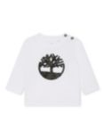 Timberland Baby Graphic Long Sleeve T-Shirt, White, White