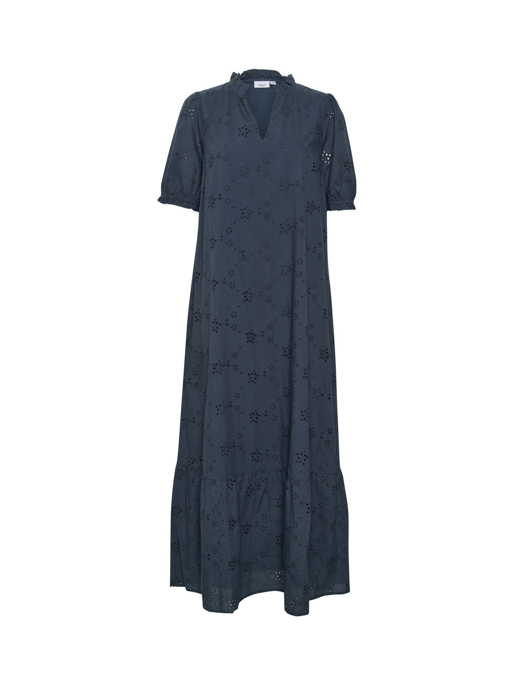 Saint Tropez Velor Broderie Anglaise Dress, Ombre Blue at John Lewis ...