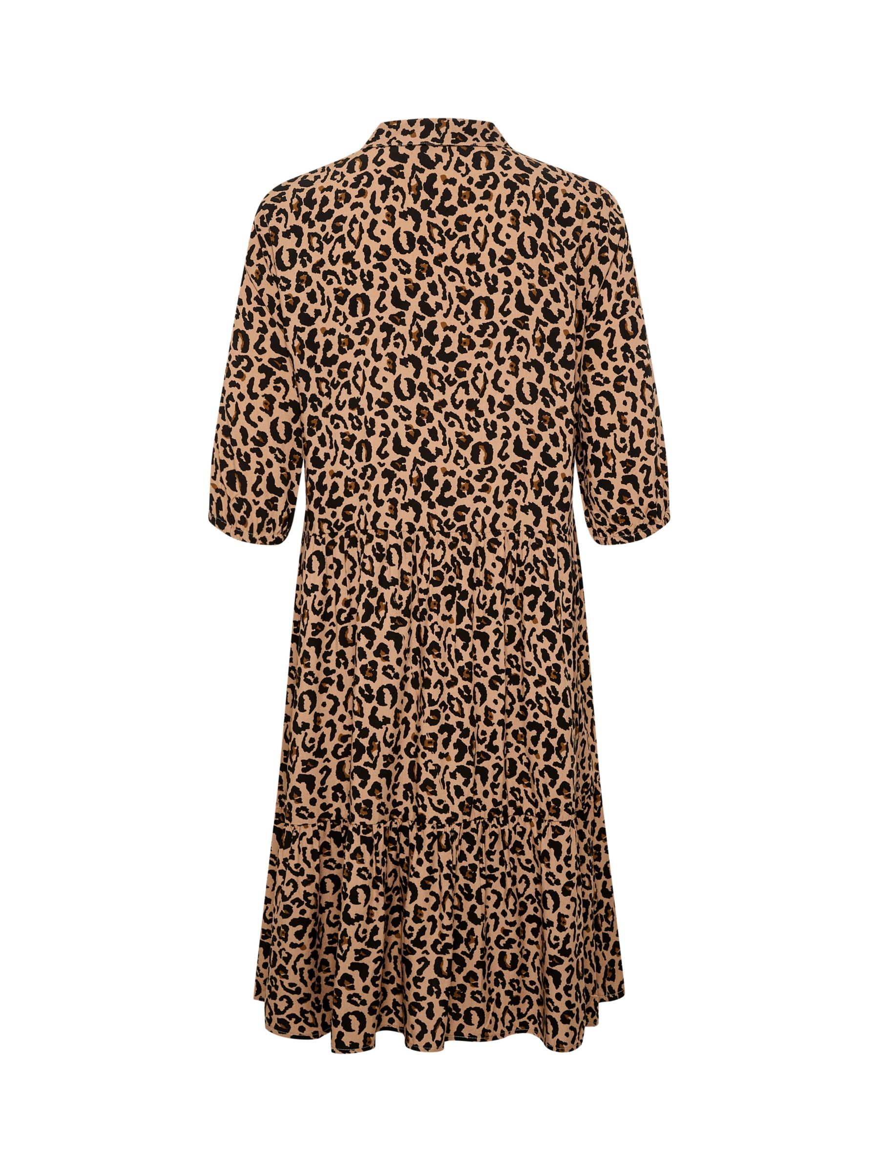 Saint Tropez Ueda 3/4 Sleeve Shirt Dress, Brown/Multi, XS