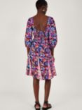 Monsoon Palmer Print Pleated Dress, Multi, Multi