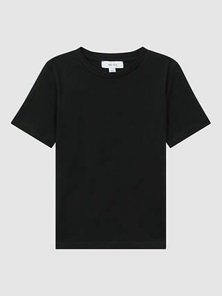 Reiss Kids' Bless Crew Neck T-Shirt, Black