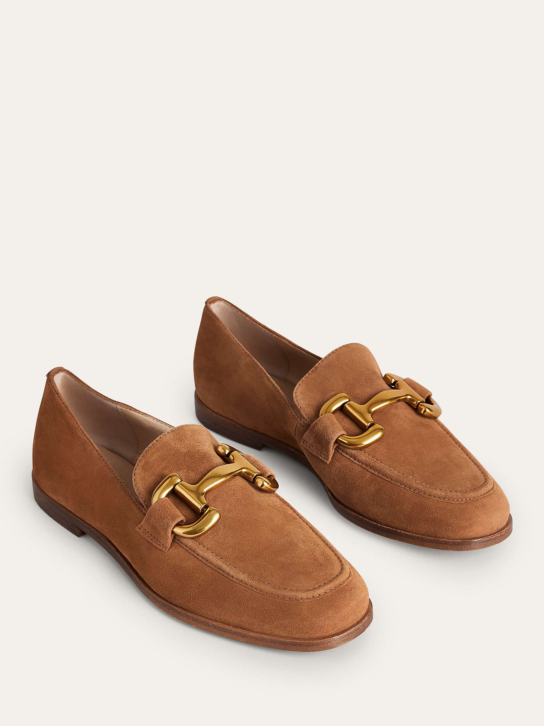Buy Boden Iris Snaffle Suede Loafers, Ginger Snap Online at johnlewis.com