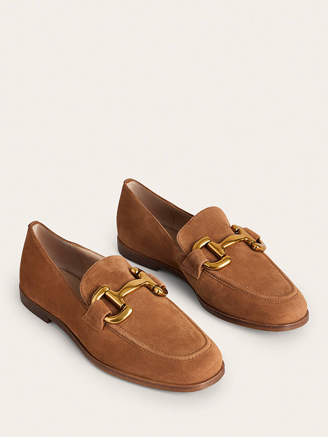 Boden Iris Snaffle Suede Loafers, Ginger Snap