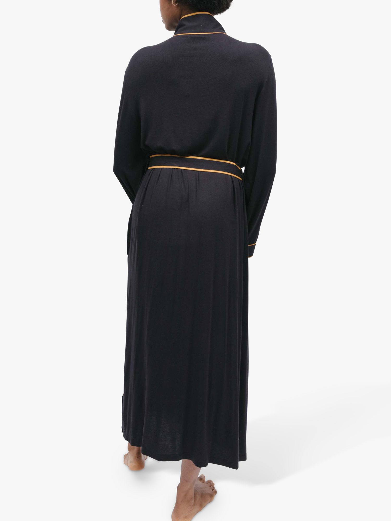 Buy Fable & Eve Brixton Colour Block Dressing Gown, Black Online at johnlewis.com