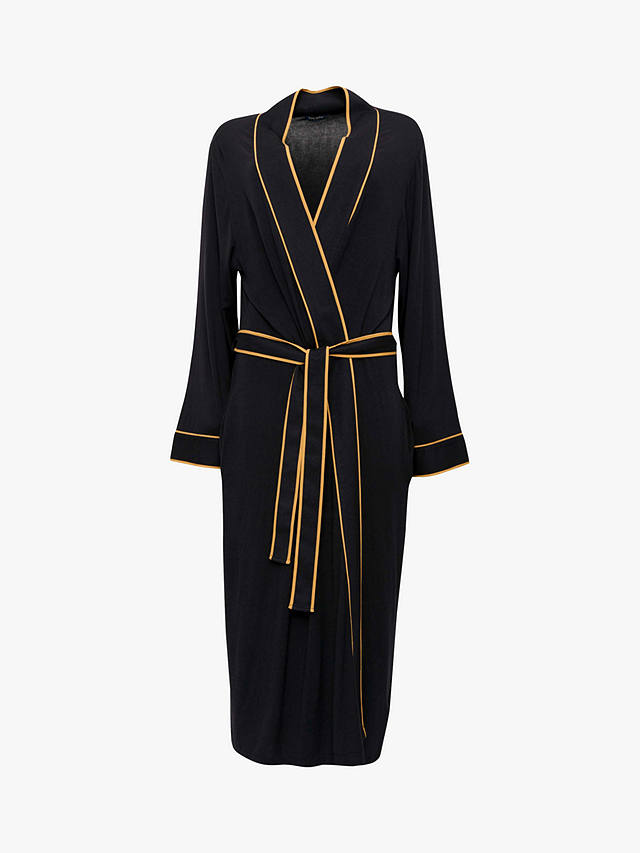 Fable & Eve Brixton Colour Block Dressing Gown, Black