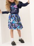 Angel & Rocket Kids' Willow Mock Wrap Frill Skirt, Blue