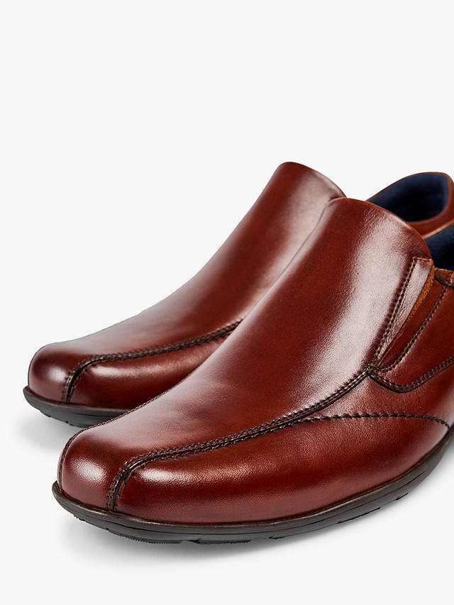 Pod Dundee Leather Loafers, Cognac