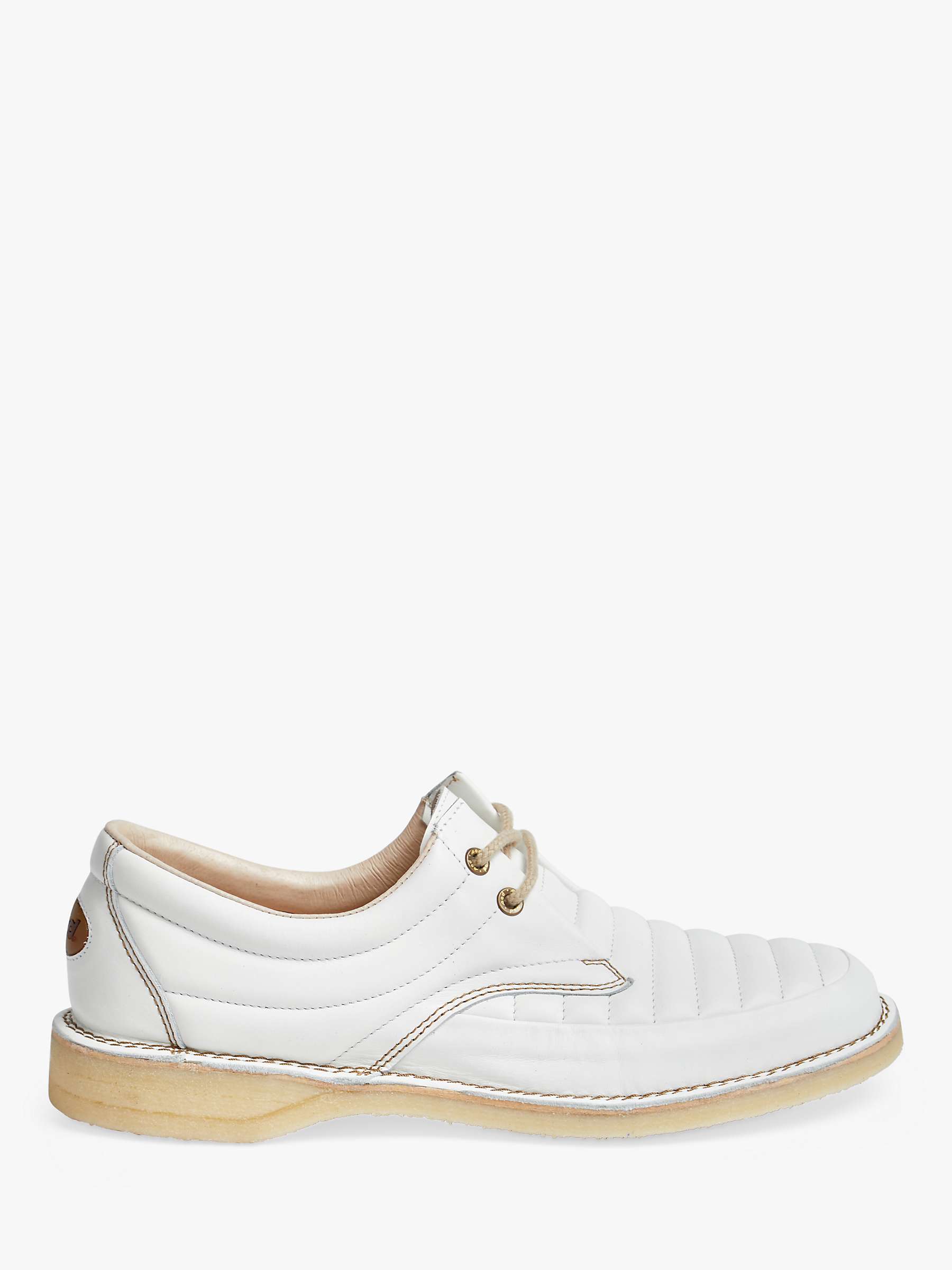 Pod Jagger Leather Lace Up Shoes, White at John Lewis & Partners