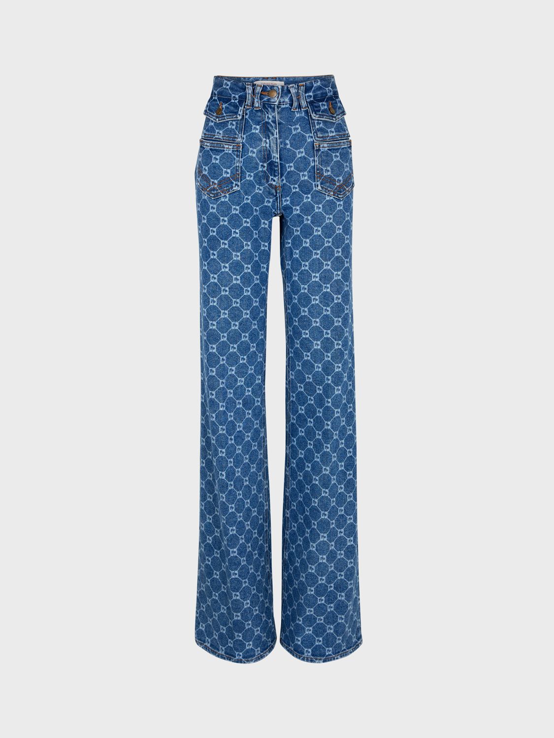 Gerard Darel Anna Geometric Jeans, Blue, 10