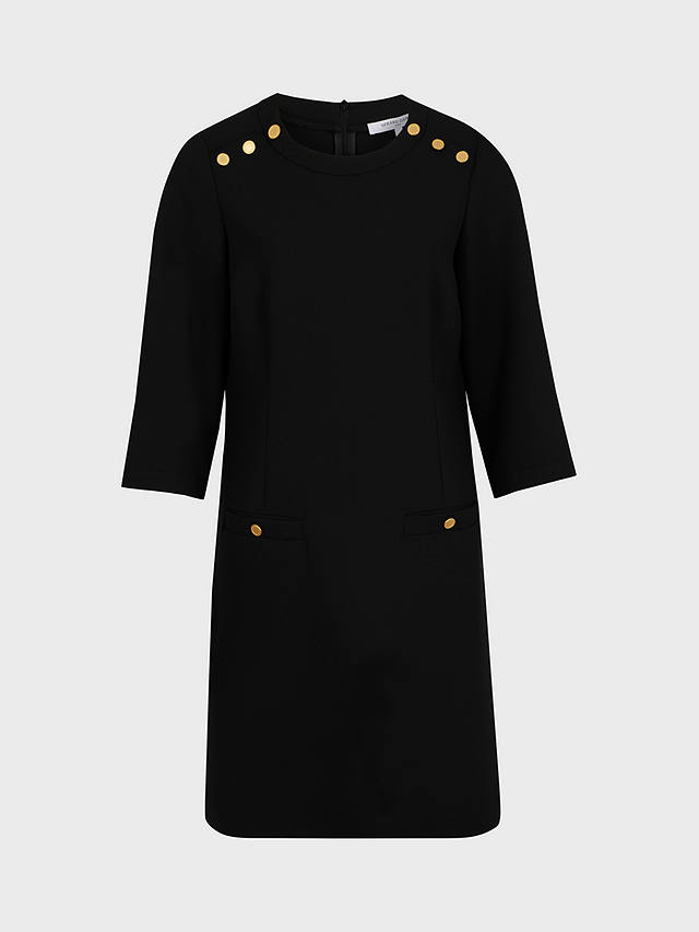 Gerard Darel Joanna Gold Button Mini Dress, Black