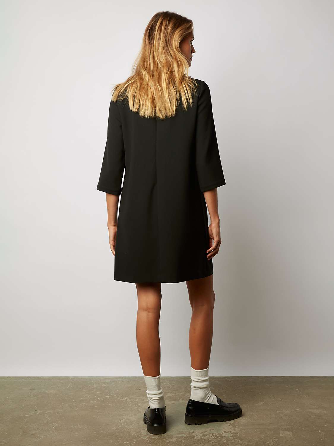 Buy Gerard Darel Joanna Gold Button Mini Dress, Black Online at johnlewis.com
