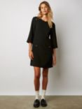 Gerard Darel Joanna Gold Button Mini Dress, Black, Black