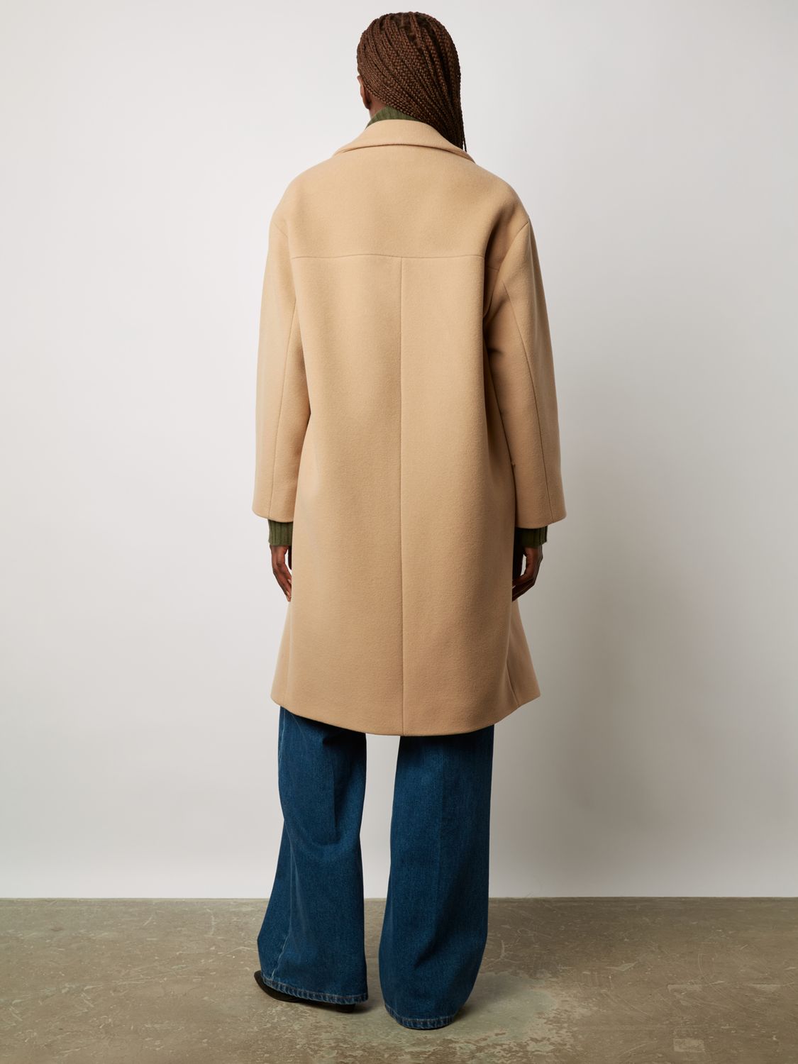 Buy Gerard Darel Seylia Plain Double Breasted Coat, Straw Online at johnlewis.com