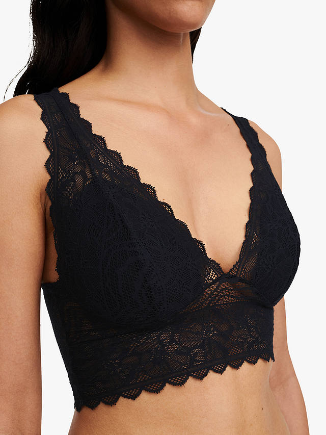 Chantelle Floral Touch Non Wired Bralette, Black 