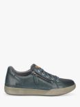 Josef Seibel Claire 13 Leather Lace Up Trainers, Ocean