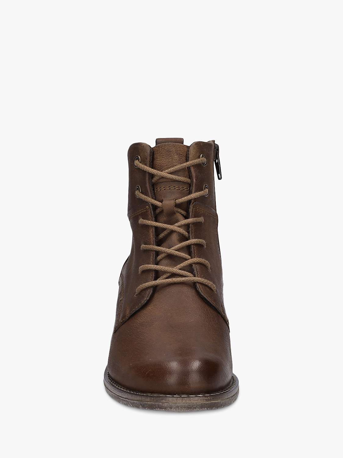 Buy Josef Seibel Sienna 95 Leather Lace Up Ankle Boots, Camel Online at johnlewis.com
