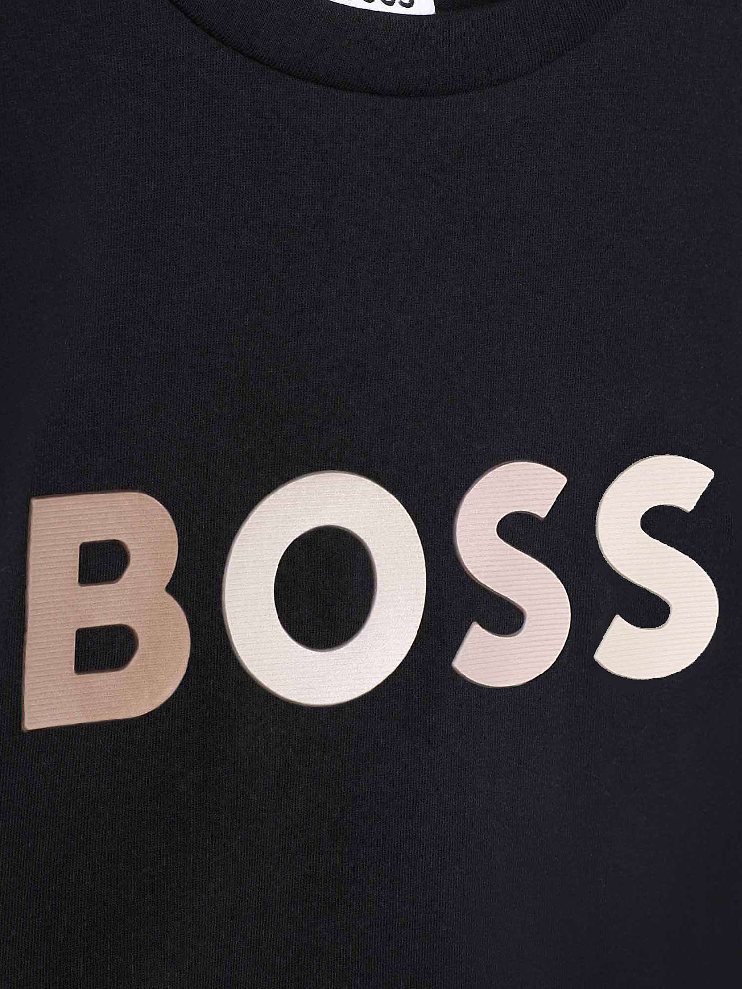 Buy BOSS Kids' Short Sleeve T-Shirt, Black Online at johnlewis.com