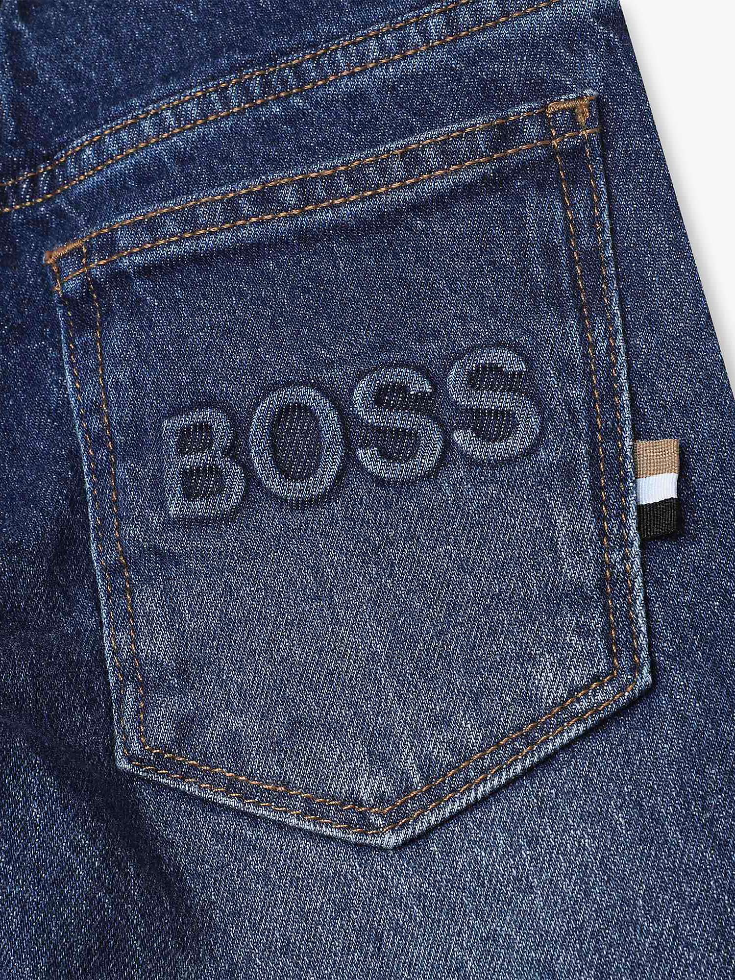 Buy BOSS Boy's Logo Embossed Pocket Jeans, Blue Online at johnlewis.com