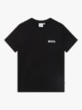 BOSS Kids' Logo Graphic Short Sleeve T-Shirt, Black