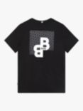BOSS Kids' Logo Graphic Short Sleeve T-Shirt, Black, Black