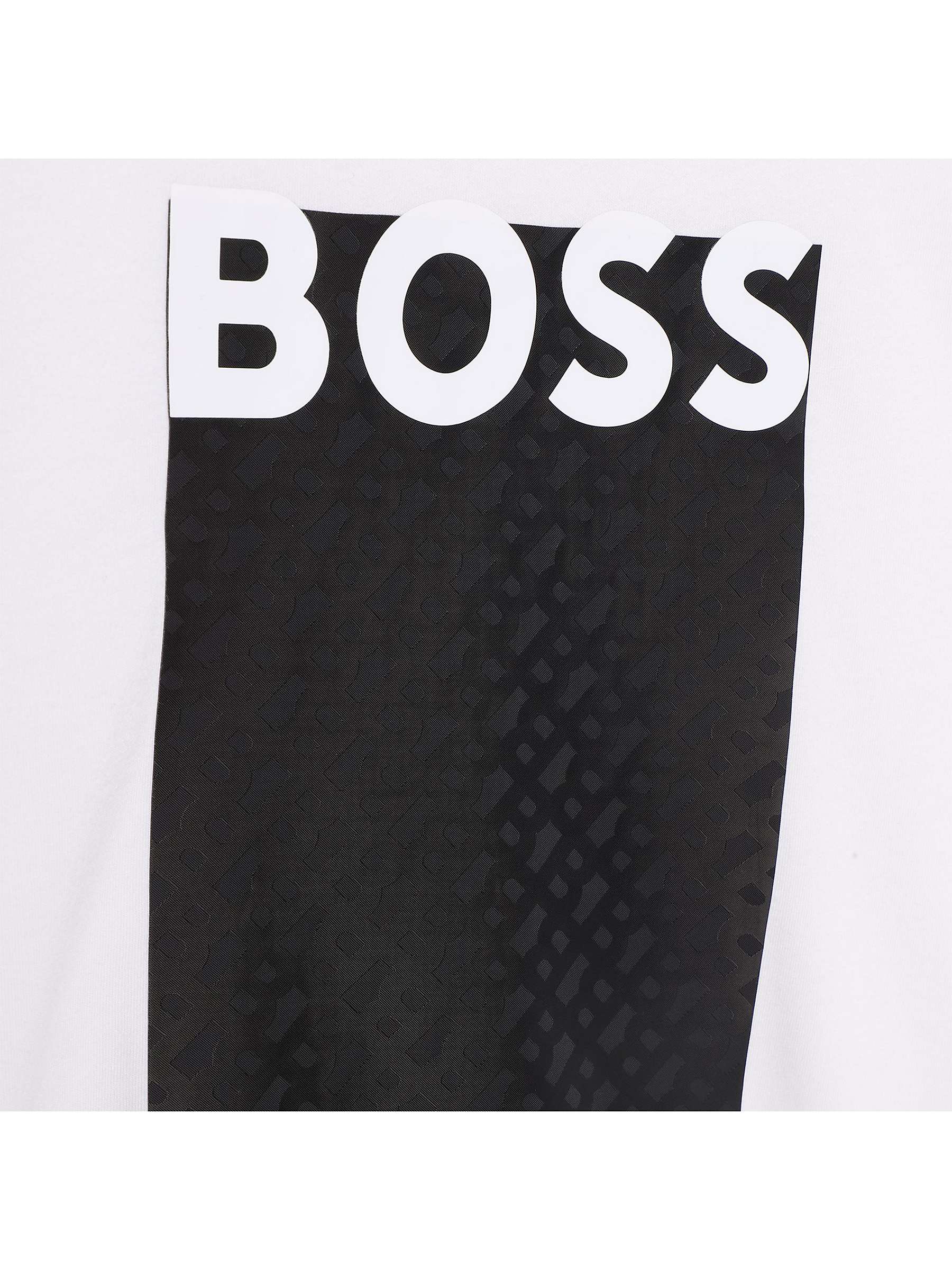 Buy BOSS Kids' Logo Long Sleeve T-Shirt, White Online at johnlewis.com