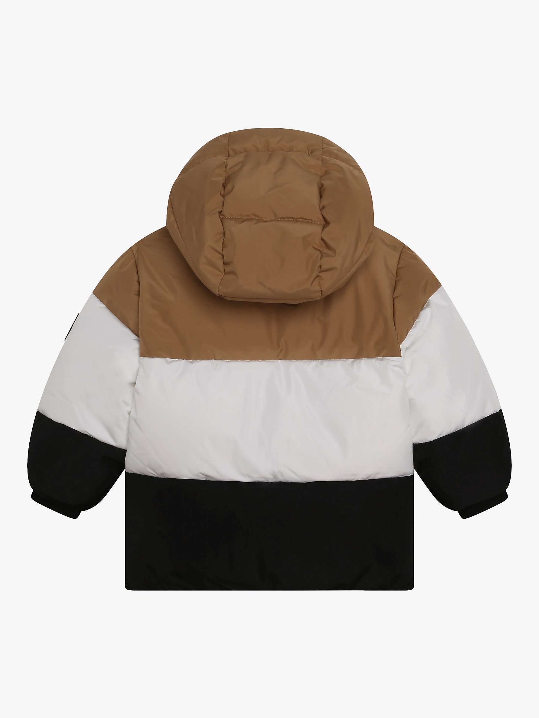 Buy BOSS Baby Logo Hooded Puffer Jacket, Chocolate Brown Online at johnlewis.com