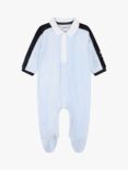 BOSS Baby Contrast Polo Sleepsuit, Blue/Multi