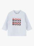 BOSS Baby Logo Long Sleeve T-Shirt, Light Blue, Light Blue