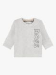 BOSS Baby Logo Long Sleeve T-Shirt, Grey