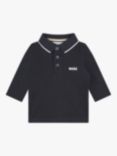 BOSS Baby Logo Long Sleeve Polo Shirt