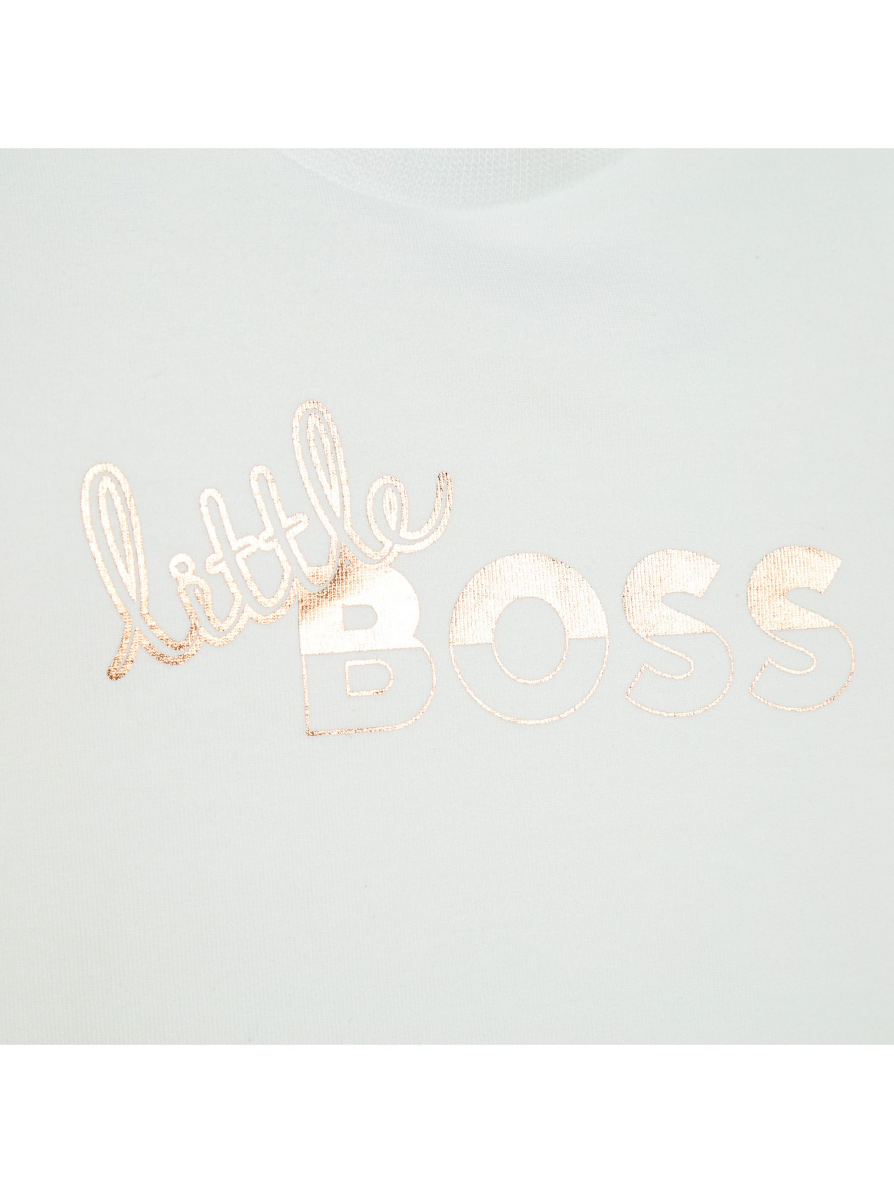 Buy BOSS Baby Logo Long Sleeve T-Shirt, White Online at johnlewis.com