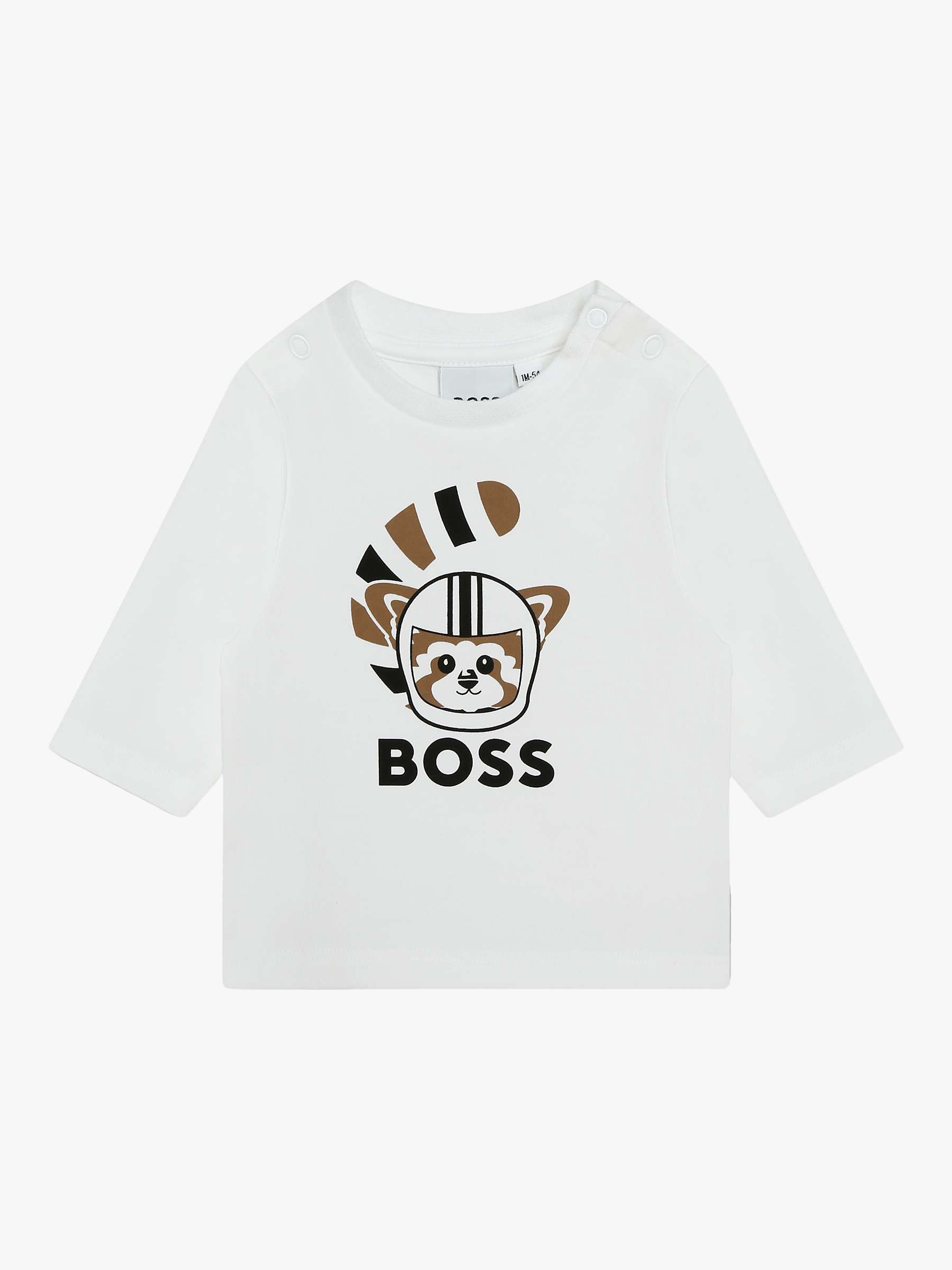 Buy BOSS Baby Red Panda Long Sleeve T-Shirt, White Online at johnlewis.com