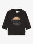 BOSS Baby Logo Long Sleeve T-Shirt, Black/Multi, Black/Multi