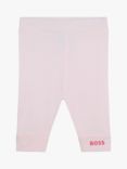 BOSS Baby Embroided Logo Leggings, Light Pink