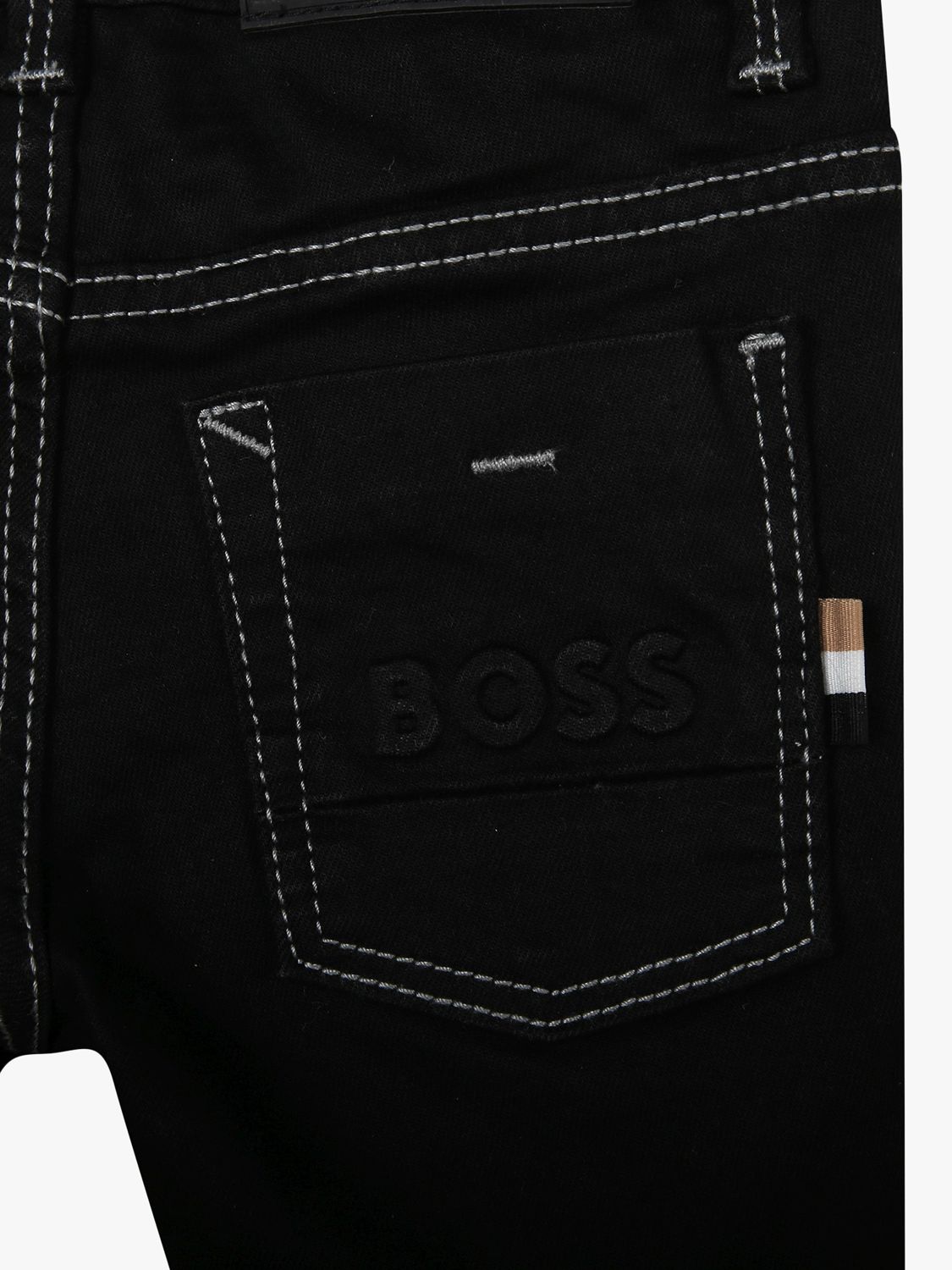 BOSS Baby Turn Up Denim Trousers, Black, 3 months