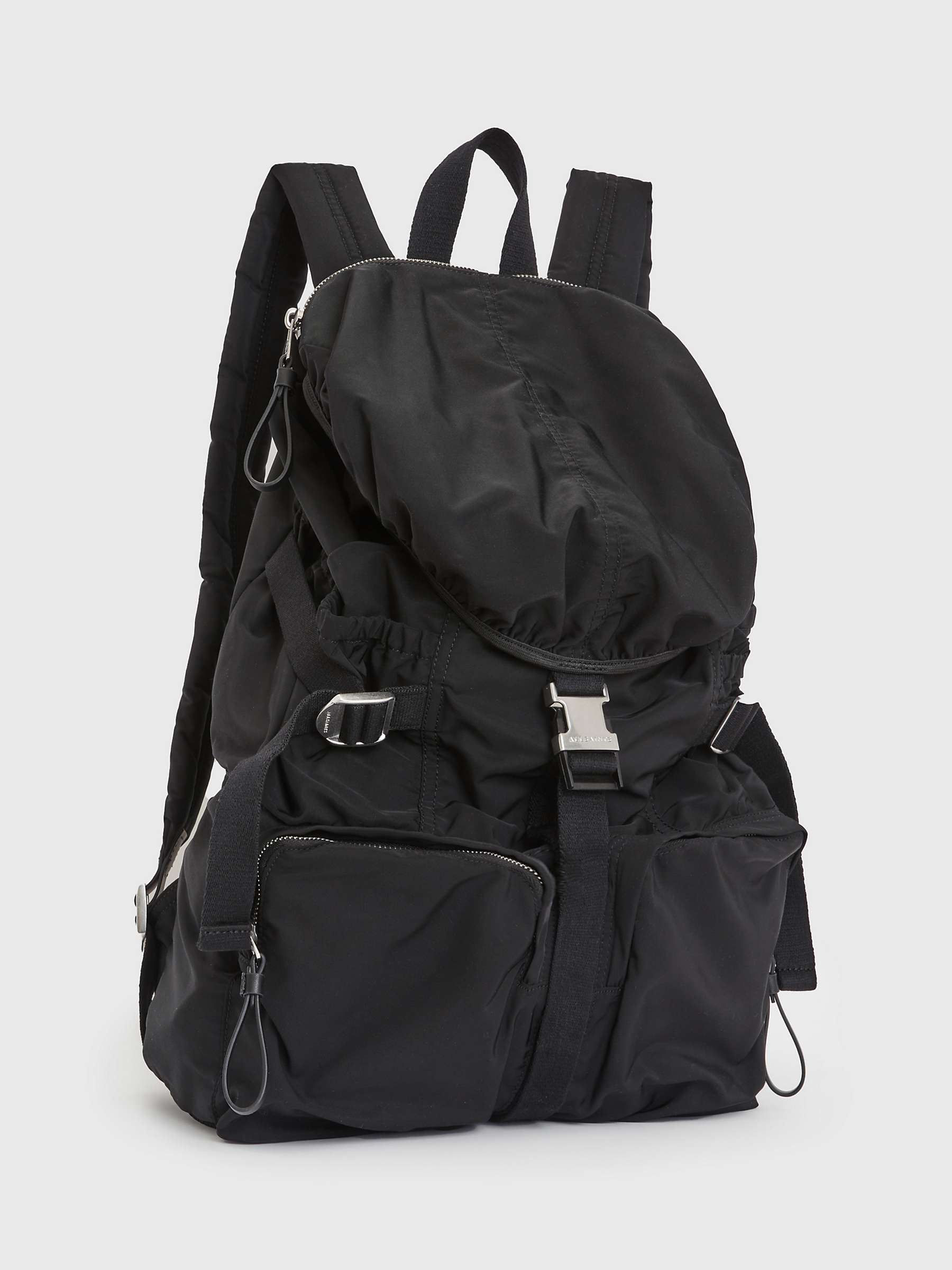 Buy AllSaints Ren Hiking Backpack, Black Online at johnlewis.com